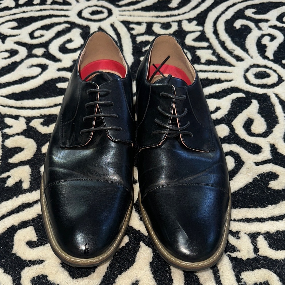 Men's Black Leather Dress Shoes